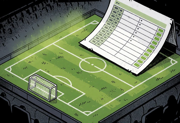 Comic-Fu&szlig;ballfeld mit Wettschein - Shared Wallet f&uuml;r Casino und Sportwetten bei Zoccer Casino