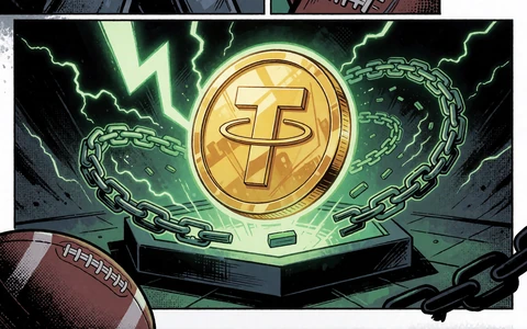Comic-Goldm&uuml;nze mit Blockchain-Elementen als Motiv f&uuml;r den Krypto-Willkommensbonus bis 3.000 USDT bei Zoccer